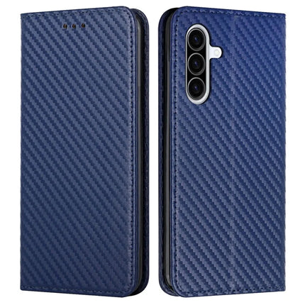 For Samsung Galaxy A26 5G Case Leather Flip Phone Cover Stand Strong Magnetic Closure - Blue