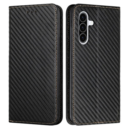 For Samsung Galaxy A26 5G Case Leather Flip Phone Cover Stand Strong Magnetic Closure - Black