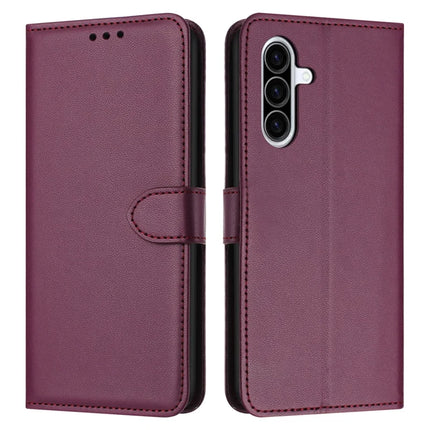 For Samsung Galaxy A26 5G Wallet Phone Case Leather Stand Cover with Strap - Purple