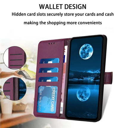 For Samsung Galaxy A56 5G / A36 5G Wallet Phone Case Leather Stand Cover with Strap