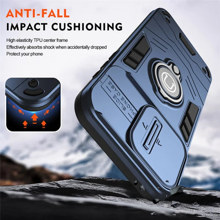 For Motorola Moto G75 5G Case Slide Camshield Kickstand PC+TPU Phone Cover
