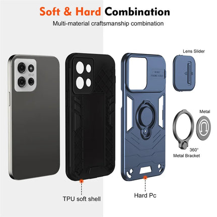 For Motorola Moto G75 5G Case Slide Camshield Kickstand PC+TPU Phone Cover