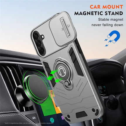 For Samsung Galaxy A56 5G Case Slide Camshield Kickstand PC+TPU Phone Cover