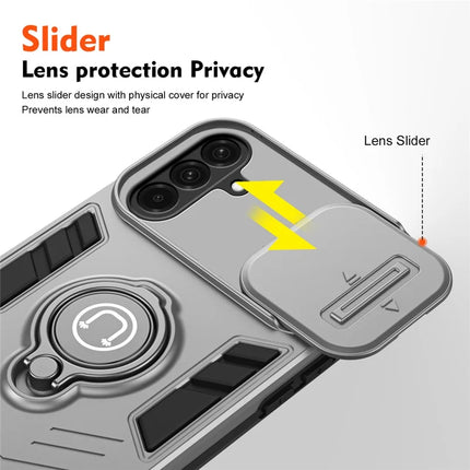 For Samsung Galaxy A56 5G Case Slide Camshield Kickstand PC+TPU Phone Cover