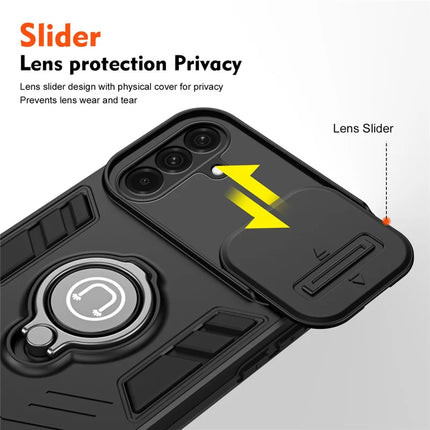 For Samsung Galaxy A56 5G Case Slide Camshield Kickstand PC+TPU Phone Cover