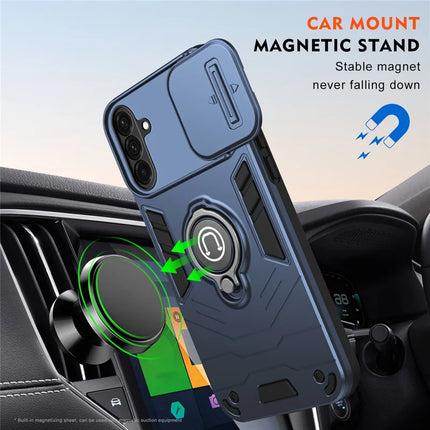 For Samsung Galaxy A56 5G Case Slide Camshield Kickstand PC+TPU Phone Cover
