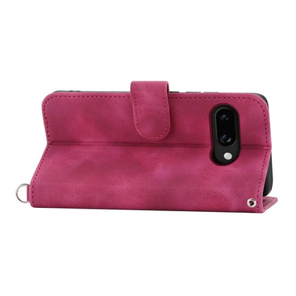 For Google Pixel 9a Case Flower Pattern PU Leather Wallet Phone Cover with Strap