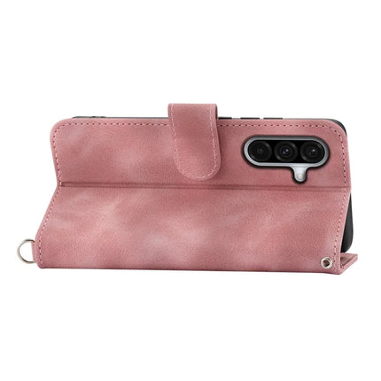 For Samsung Galaxy A56 5G Case Flower Pattern PU Leather Wallet Phone Cover with Strap