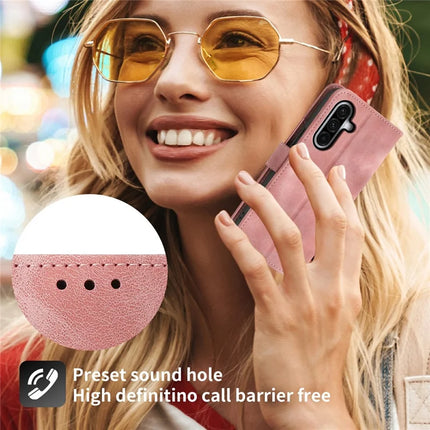 For Samsung Galaxy A56 5G Case Flower Pattern PU Leather Wallet Phone Cover with Strap