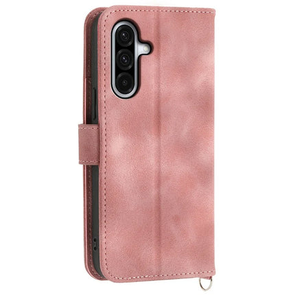 For Samsung Galaxy A56 5G Case Flower Pattern PU Leather Wallet Phone Cover with Strap