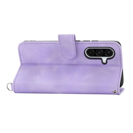For Samsung Galaxy A56 5G Case Flower Pattern PU Leather Wallet Phone Cover with Strap