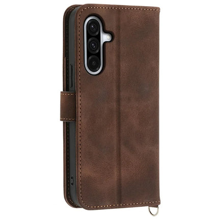 For Samsung Galaxy A56 5G Case Flower Pattern PU Leather Wallet Phone Cover with Strap