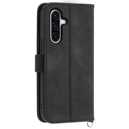 For Samsung Galaxy A56 5G Case Flower Pattern PU Leather Wallet Phone Cover with Strap