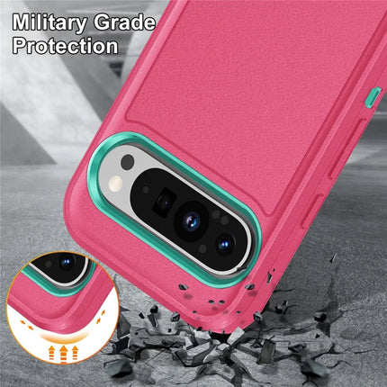 For Google Pixel 9 Pro / Pixel 9 Case Kickstand Phone Cover PC+Silicone+EVA 3-in-1 Design