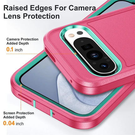 For Google Pixel 9 Pro / Pixel 9 Case Kickstand Phone Cover PC+Silicone+EVA 3-in-1 Design