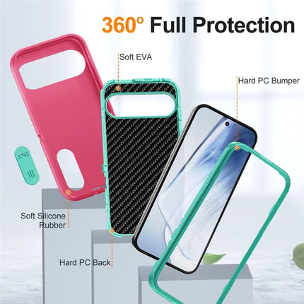 For Google Pixel 9 Pro / Pixel 9 Case Kickstand Phone Cover PC+Silicone+EVA 3-in-1 Design