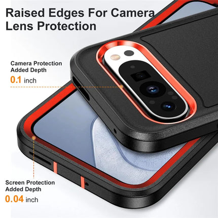 For Google Pixel 9 Pro / Pixel 9 Case Kickstand Phone Cover PC+Silicone+EVA 3-in-1 Design
