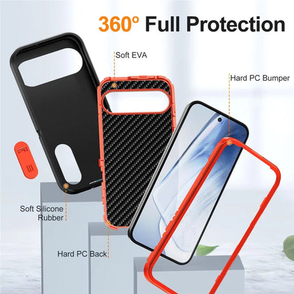 For Google Pixel 9 Pro / Pixel 9 Case Kickstand Phone Cover PC+Silicone+EVA 3-in-1 Design