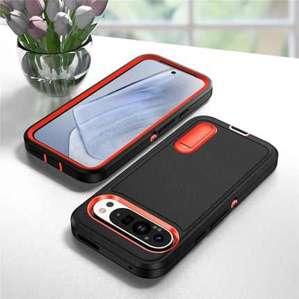 For Google Pixel 9 Pro / Pixel 9 Case Kickstand Phone Cover PC+Silicone+EVA 3-in-1 Design