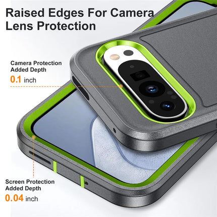 For Google Pixel 9 Pro / Pixel 9 Case Kickstand Phone Cover PC+Silicone+EVA 3-in-1 Design