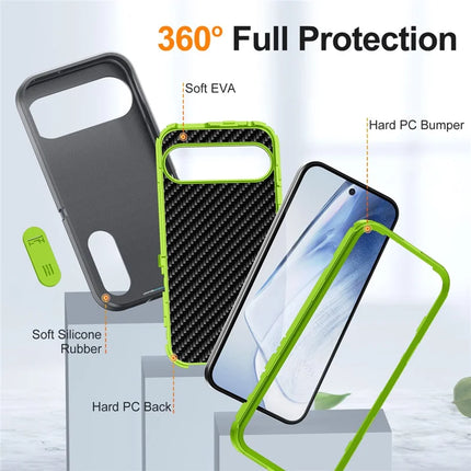 For Google Pixel 9 Pro / Pixel 9 Case Kickstand Phone Cover PC+Silicone+EVA 3-in-1 Design
