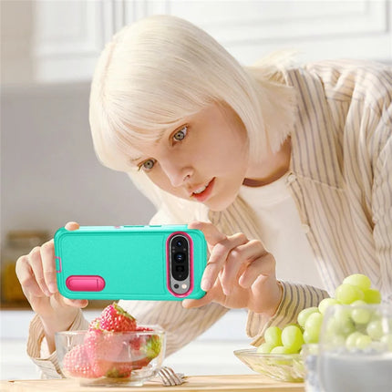 For Google Pixel 9 Pro / Pixel 9 Case Kickstand Phone Cover PC+Silicone+EVA 3-in-1 Design