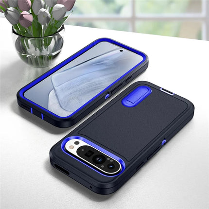 For Google Pixel 9 Pro / Pixel 9 Case Kickstand Phone Cover PC+Silicone+EVA 3-in-1 Design