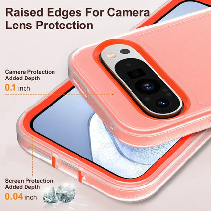 For Google Pixel 9 Pro / Pixel 9 Case Kickstand Phone Cover PC+Silicone+EVA 3-in-1 Design