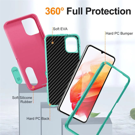 For Samsung Galaxy A06 Case Kickstand Phone Cover PC+Silicone+EVA 3-in-1 Design