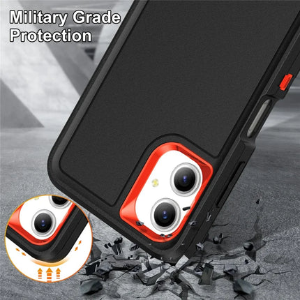 For Samsung Galaxy A06 Case Kickstand Phone Cover PC+Silicone+EVA 3-in-1 Design