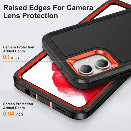 For Samsung Galaxy A06 Case Kickstand Phone Cover PC+Silicone+EVA 3-in-1 Design