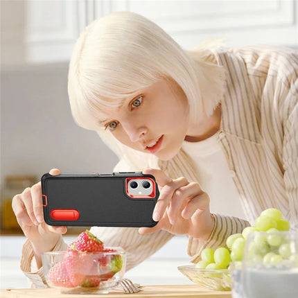 For Samsung Galaxy A06 Case Kickstand Phone Cover PC+Silicone+EVA 3-in-1 Design