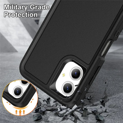 For Samsung Galaxy A06 Case Kickstand Phone Cover PC+Silicone+EVA 3-in-1 Design