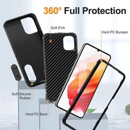 For Samsung Galaxy A06 Case Kickstand Phone Cover PC+Silicone+EVA 3-in-1 Design