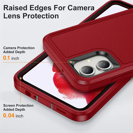 For Samsung Galaxy A06 Case Kickstand Phone Cover PC+Silicone+EVA 3-in-1 Design