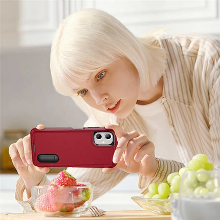 For Samsung Galaxy A06 Case Kickstand Phone Cover PC+Silicone+EVA 3-in-1 Design