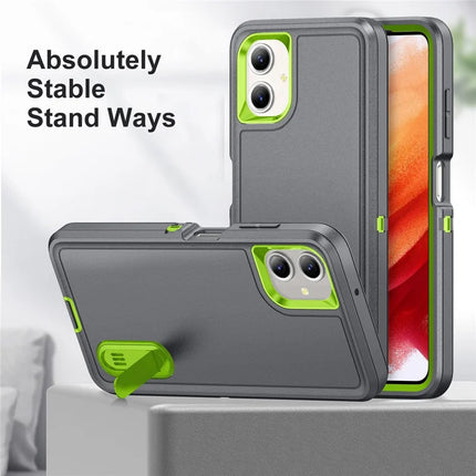 For Samsung Galaxy A06 Case Kickstand Phone Cover PC+Silicone+EVA 3-in-1 Design