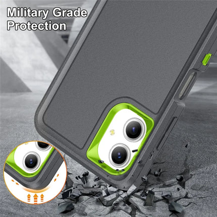 For Samsung Galaxy A06 Case Kickstand Phone Cover PC+Silicone+EVA 3-in-1 Design