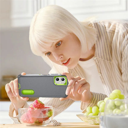 For Samsung Galaxy A06 Case Kickstand Phone Cover PC+Silicone+EVA 3-in-1 Design