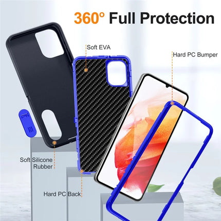 For Samsung Galaxy A06 Case Kickstand Phone Cover PC+Silicone+EVA 3-in-1 Design