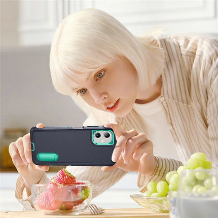 For Samsung Galaxy A06 Case Kickstand Phone Cover PC+Silicone+EVA 3-in-1 Design
