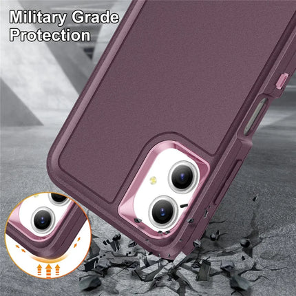 For Samsung Galaxy A06 Case Kickstand Phone Cover PC+Silicone+EVA 3-in-1 Design