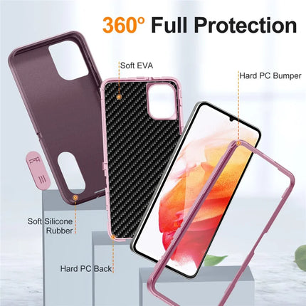 For Samsung Galaxy A06 Case Kickstand Phone Cover PC+Silicone+EVA 3-in-1 Design