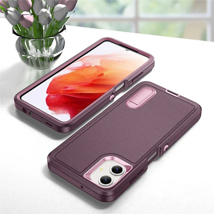 For Samsung Galaxy A06 Case Kickstand Phone Cover PC+Silicone+EVA 3-in-1 Design
