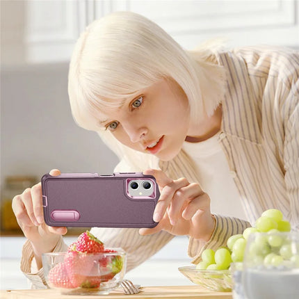 For Samsung Galaxy A06 Case Kickstand Phone Cover PC+Silicone+EVA 3-in-1 Design
