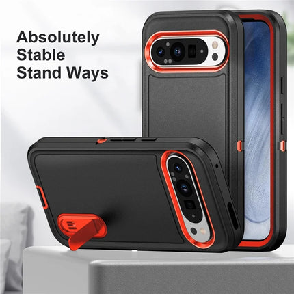 For Google Pixel 9 Pro XL Case Kickstand Phone Cover PC+Silicone+EVA 3-in-1 Design