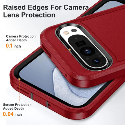 For Google Pixel 9 Pro XL Case Kickstand Phone Cover PC+Silicone+EVA 3-in-1 Design
