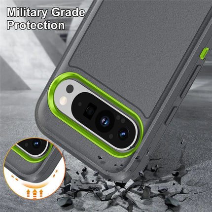 For Google Pixel 9 Pro XL Case Kickstand Phone Cover PC+Silicone+EVA 3-in-1 Design