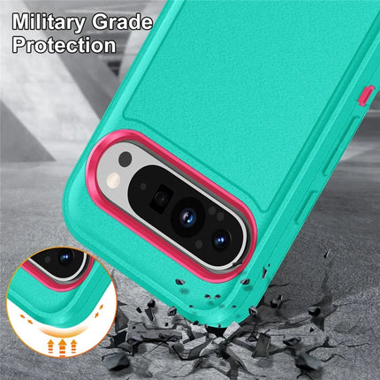 For Google Pixel 9 Pro XL Case Kickstand Phone Cover PC+Silicone+EVA 3-in-1 Design
