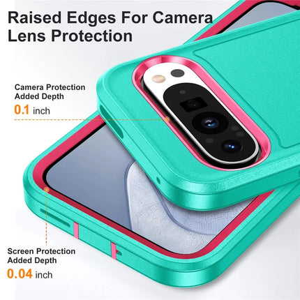 For Google Pixel 9 Pro XL Case Kickstand Phone Cover PC+Silicone+EVA 3-in-1 Design